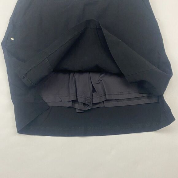 Bette & Court Black Solid Skort Skirt W/ Shorts Pockets Nylon Stretch Size 4 - Picture 5 of 8